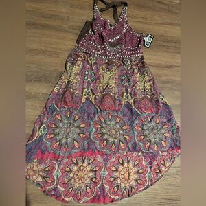 Angie Bohemian Dress with Intricate Patterns